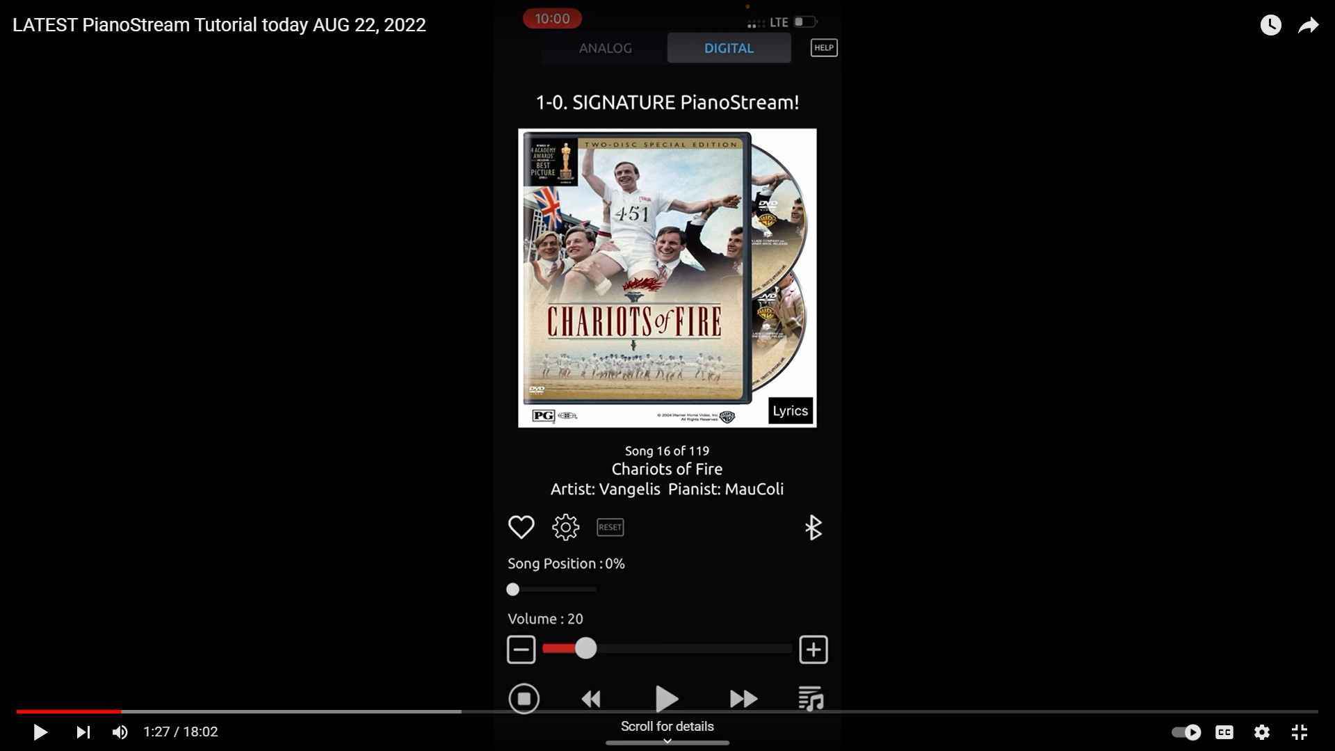 Piano on sale stream app